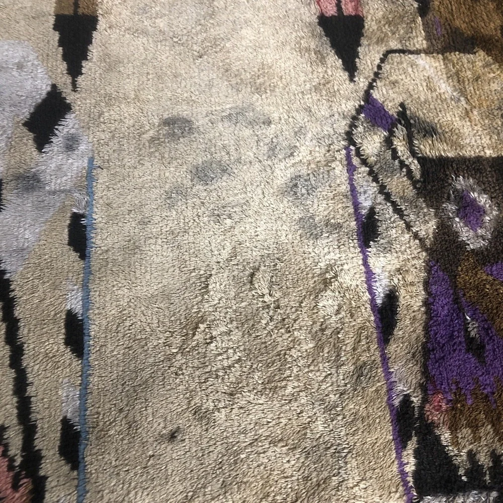 Vintage Woven Rug Native American Wall Hanging Wool ? 26 X 48